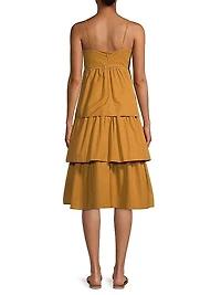 Lola Cotton Tiered Midi-Dress