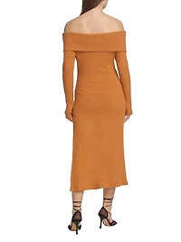 Two-Tone Off-The-Shoulder Dress