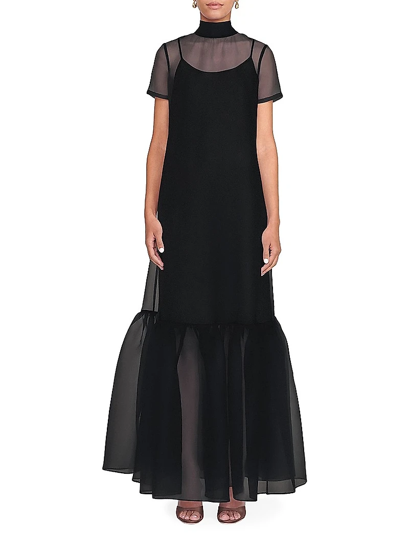 Calluna High-Neck Organza Gown