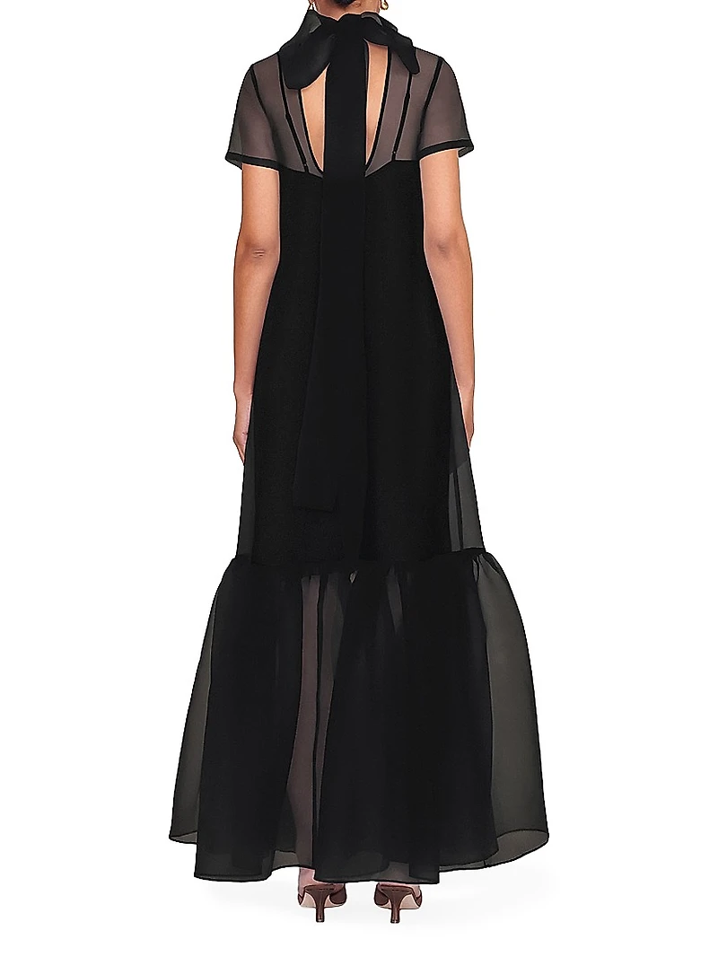 Calluna High-Neck Organza Gown