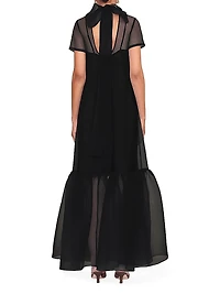 Calluna High-Neck Organza Gown