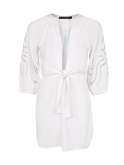 Plunging Cut Out Crochet Coverup