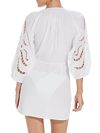 Plunging Cut Out Crochet Coverup