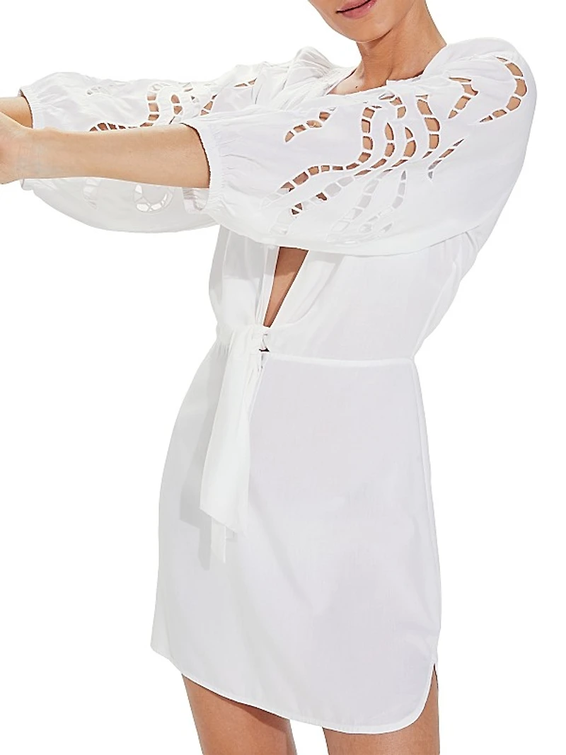 Plunging Cut Out Crochet Coverup
