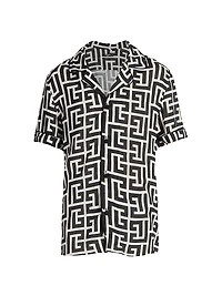 Macromonogram Short-Sleeve Pajama Shirt