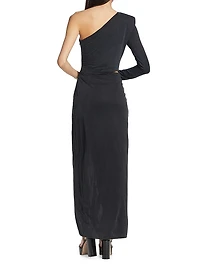 Suani Draped One-Shoulder Gown