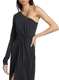 Suani Draped One-Shoulder Gown