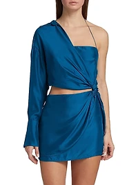 Shiroi Gathered Minidress