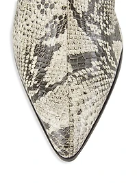 Analeah Snake-Embossed Leather Tall Boots