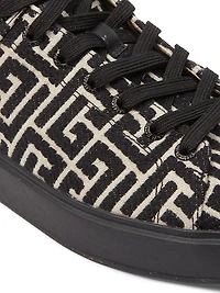 B Court Monogram Jacquard Low-Top Sneakers
