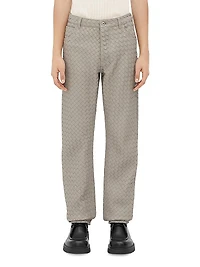 Intrecciato Leather Pants