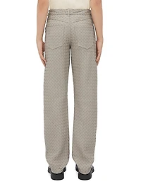 Intrecciato Leather Pants