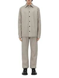 Intrecciato Leather Pants