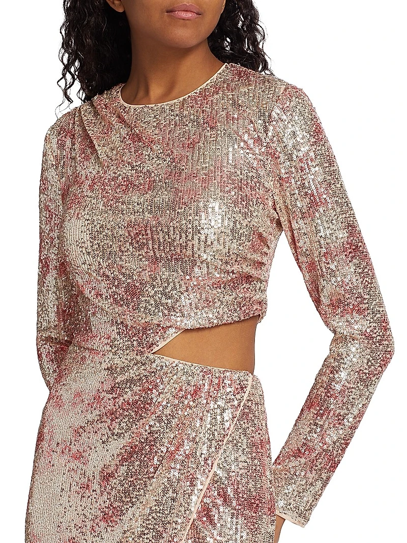 Bernice Sequin Cut-Out Minidress
