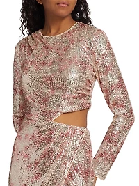 Bernice Sequin Cut-Out Minidress