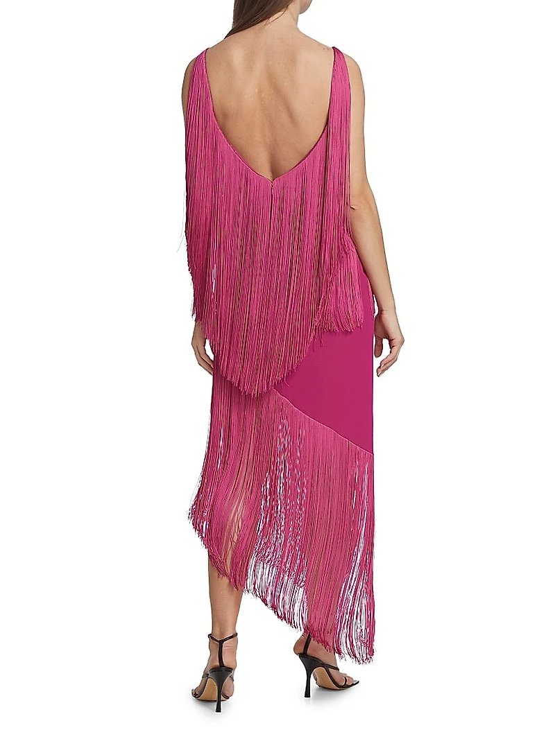 Alma Cascading Fringe Dress
