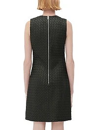 Intrecciato Leather Sheath Dress