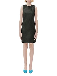 Intrecciato Leather Sheath Dress