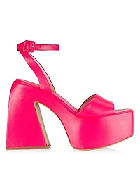 COLLECTION Sky-high Platform Leather Sandals