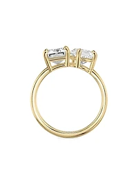 Toi Et Moi 18K Yellow Gold & 3.50 TCW Lab-Grown Diamond Engagement Ring