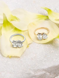 Toi Et Moi 18K Yellow Gold & 3.50 TCW Lab-Grown Diamond Engagement Ring