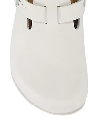 Tokio Leather Big Buckle Clogs