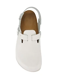 Tokio Leather Big Buckle Clogs