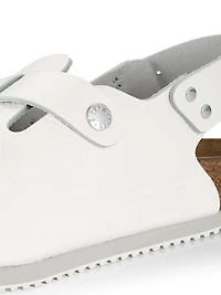 Tokio Leather Big Buckle Clogs