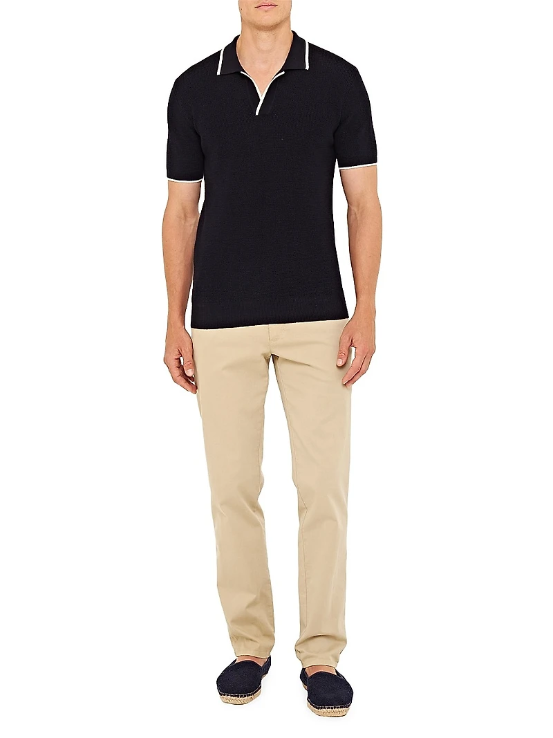 Horton Short-Sleeve Polo Sweater