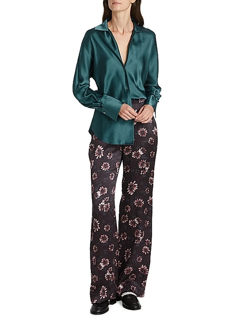 Peaton Floral Silk Pants