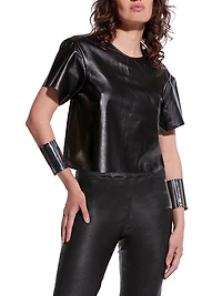 Beck Upcycled Leather Tee