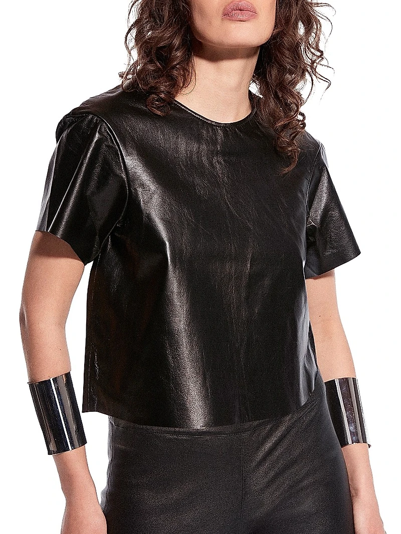 Beck Upcycled Leather Tee