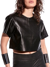 Beck Upcycled Leather Tee