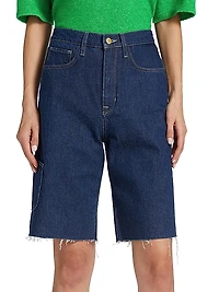 Ms. Cali Cut-Off Denim Cargo Shorts