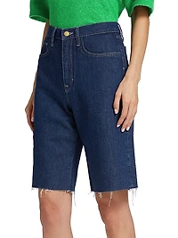 Ms. Cali Cut-Off Denim Cargo Shorts