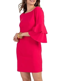 Leona Tiered Bell-Sleeve Minidress