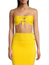 Knotted Bandeau Bikini Top