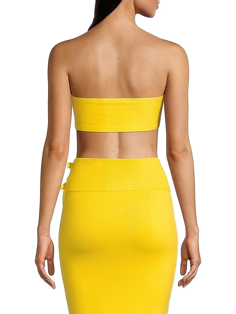 Knotted Bandeau Bikini Top