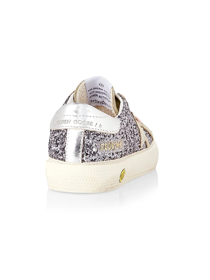 Baby Girl's, Little Girl's & Glitter Suede Platform Sneakers