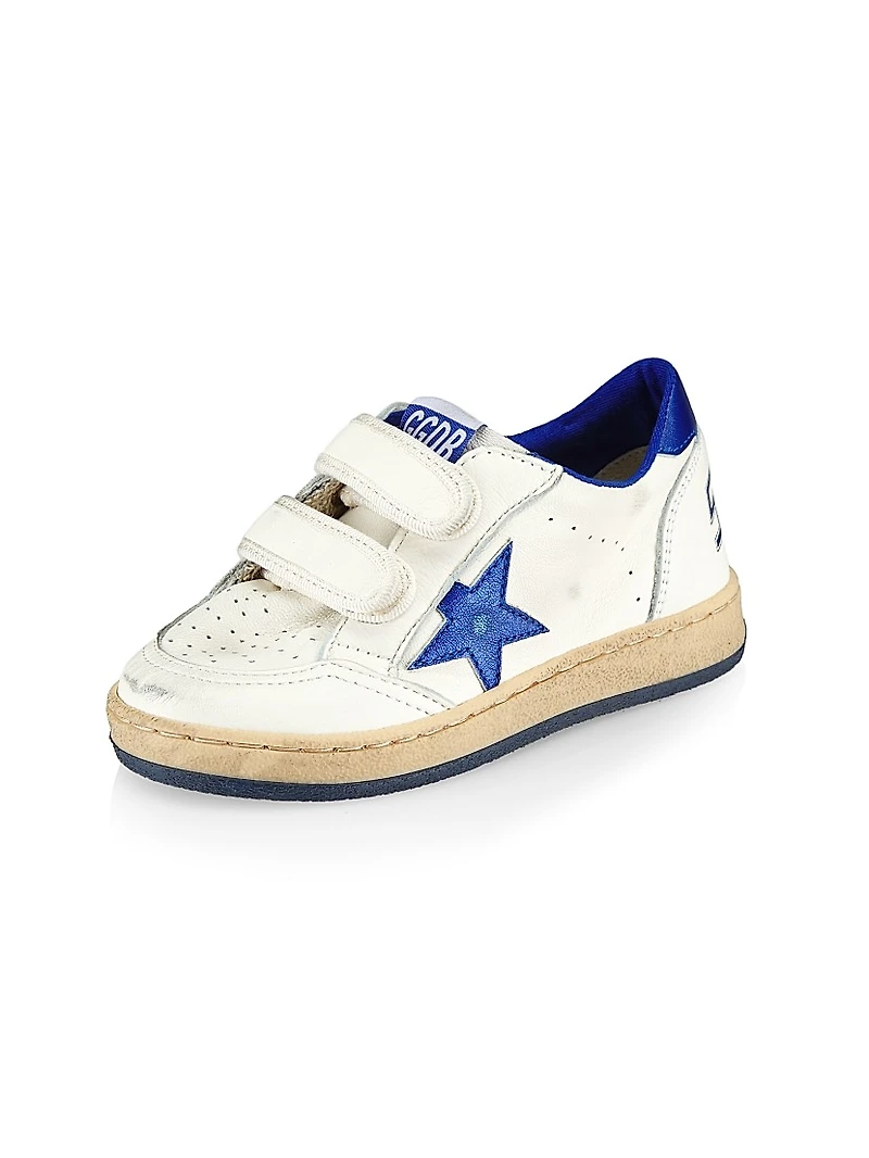 Boy's Ballstar Leather Laminated Star Sneakers