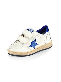 Boy's Ballstar Leather Laminated Star Sneakers