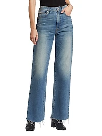 Grace High-Rise Stretch Wide-Leg Jeans