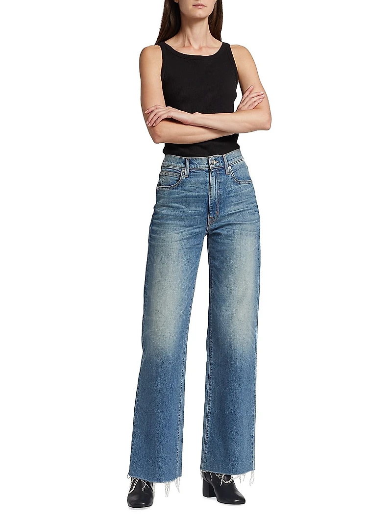 Grace High-Rise Stretch Wide-Leg Jeans