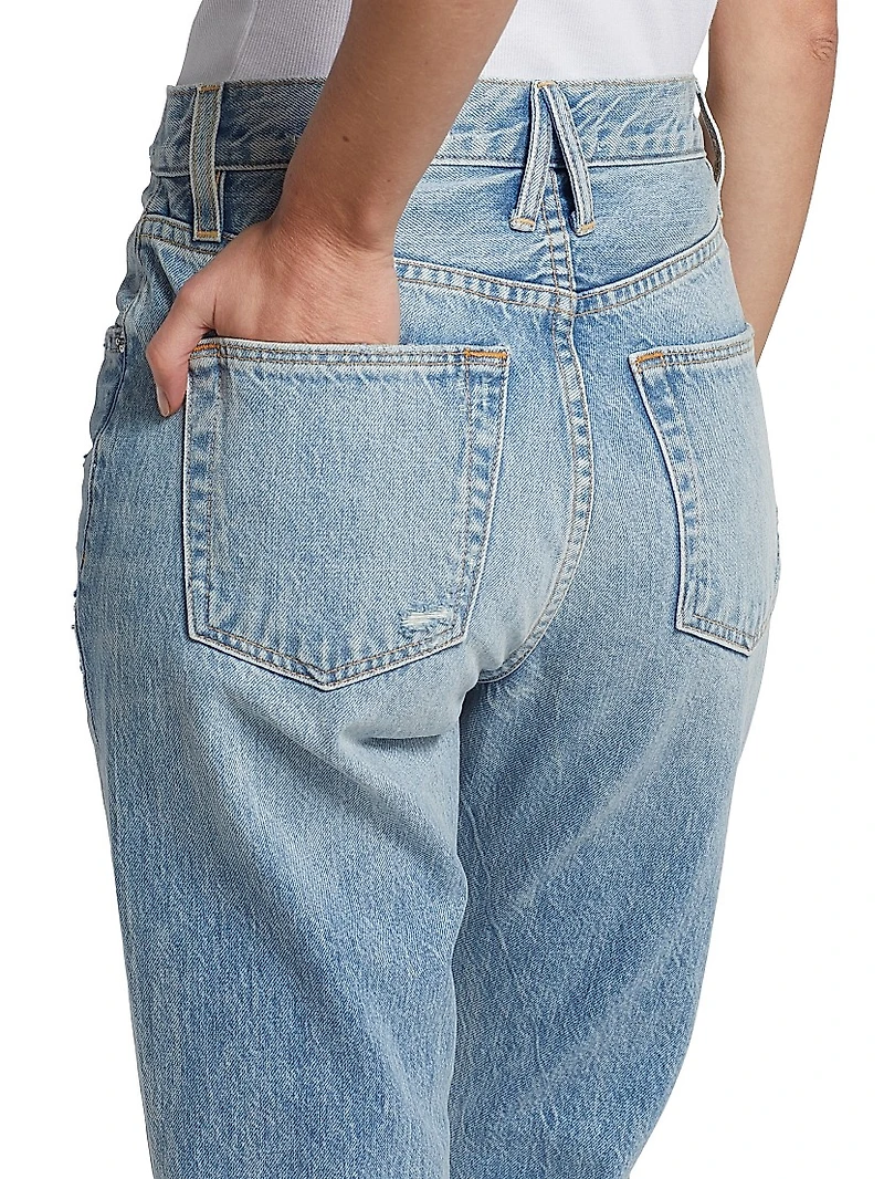 London High-Rise Straight-Leg Jeans