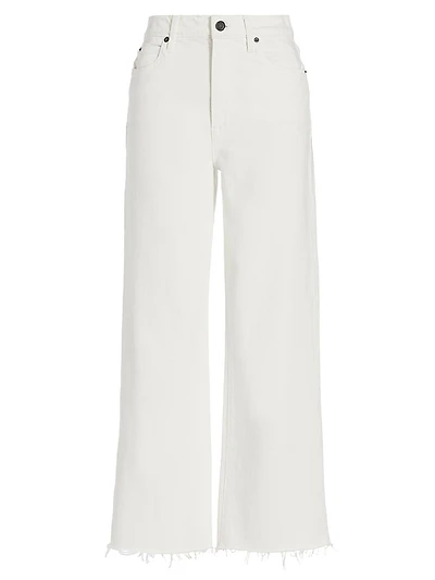 Grace High-Rise Stretch Wide-Leg Crop Jeans