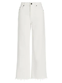 Grace High-Rise Stretch Wide-Leg Crop Jeans