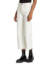 Grace High-Rise Stretch Wide-Leg Crop Jeans