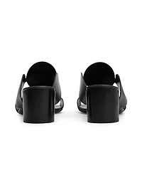 Bulles Circular Applique Leather Mules