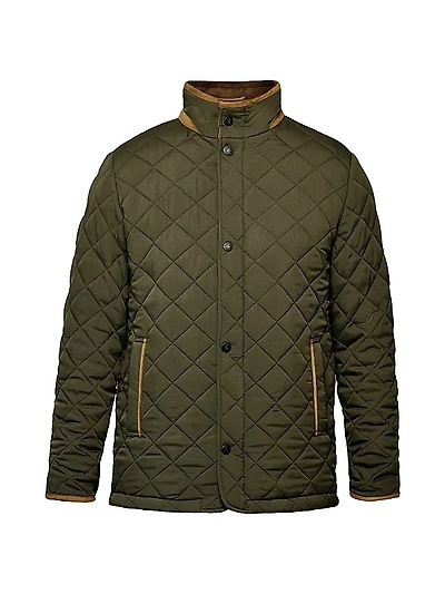 Diamond Quilted Car Coat