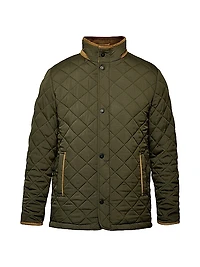 Diamond Quilted Car Coat